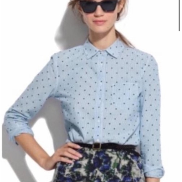 Madewell NYC Broadway & Broome shirt. Small with polka dots. - Picture 2 of 9